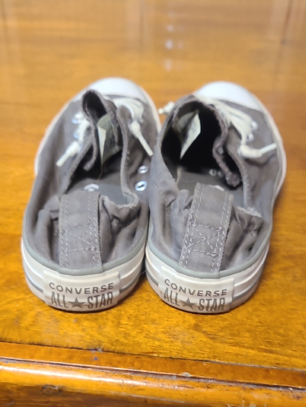 Converse Low-Top Slip-On Sneakers in Gray and White - Picture 5 of 6